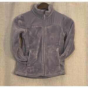32 Degrees Heat Girls Small 7/8 Ligh Purple Fleece Zip Up Sweatshirt Pockets Y2K